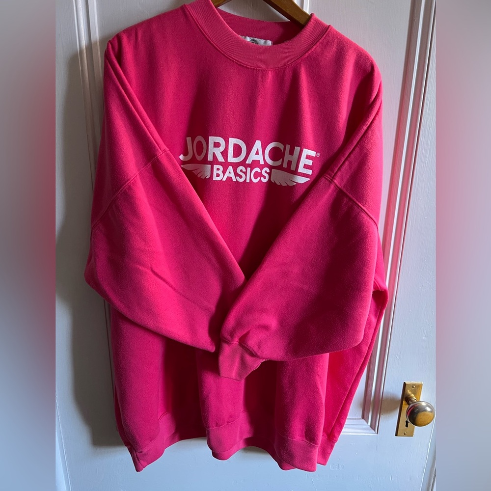Vintage Jordache Hot Pink Oversized Crewneck OneSizeFits Most